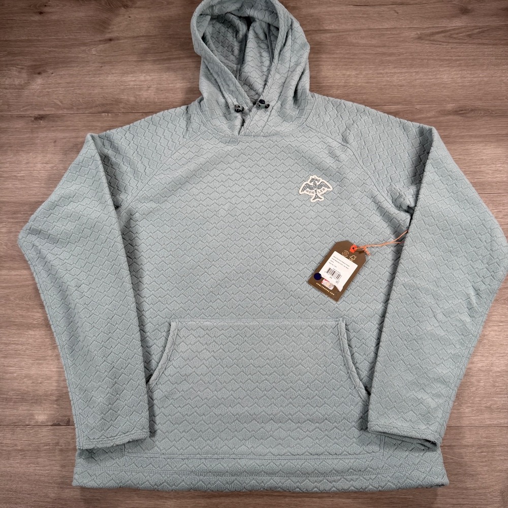 Howler Brothers Bros Palo Duro Grid Fleece Hoodie Iron Blue Men's Small